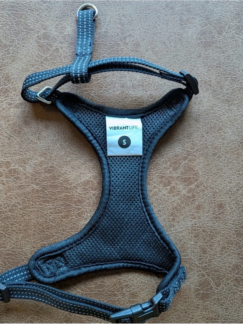 VLONE Black and Gray Reflective Dog Harness